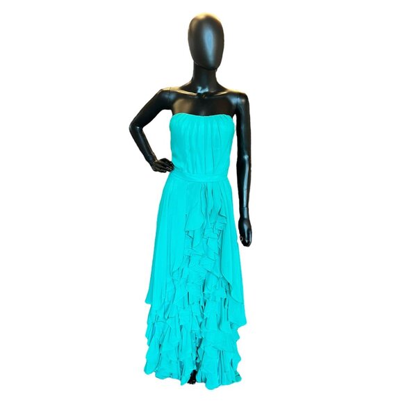 Vintage Kelly Green Chiffon Party Dress